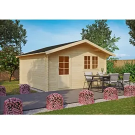 Kiehn-Holz Gartenhaus Dieselsberg 3,90 x 3,90 m Beige