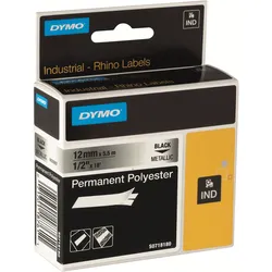 Dymo RhinoPRO Permanent Polyester - Polyester - permanenter Klebstoff - schwarz