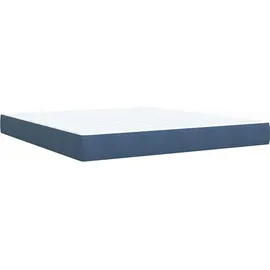 vidaXL Boxspringbett mit Matratze Blau 180x200 cm Samt