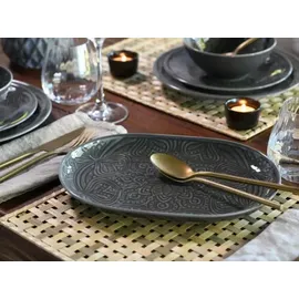 CreaTable Orient Mandala Stein Servierplatte 2-tlg Porzellan,