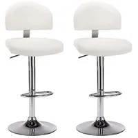 VidaXL Barhocker 2 Stk. Weiß Kunstleder
