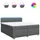 vidaXL Boxspringbett mit Matratze Dunkelgrau 180x200 cm Stoff