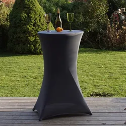 Stehtischhusse grau 60 cm Husse Partytisch Bistrotisch Tischdecke Decke