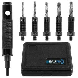 BAUTEC 5 Bohrer mit Fräskopf zum Entfernen von Blindnieten (∅ 3,2 - 6,4 mm)