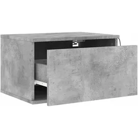 vidaXL Wand-Nachttische mit LED-Leuchten 2 Stk. Betongrau