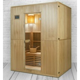 XXL Luxus Infrarotsauna+Infrarotkabine Kombi SET Sauna inkl Saunaofen 4 Personen