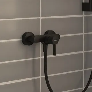 Hansgrohe LivaFine Aufputz-Duscharmatur mit Mischer schwarz matt 72665670