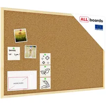 ALLboards Pinnwand, Braun, Holz, 90x60x1.5 cm, Dekoration, Magnettafeln & Pinnwände