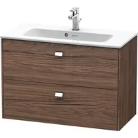 Duravit Brioso Waschtischunterbau BR411101021 Compact 820x553mm, Nussbaum Dunkel/Chrom, 2