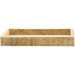 VOSTEEN 3 Stück Serviertablett - Holztablett, Dekotablett, Tablettplatte, Dekoteller - stabil, dekorativ, vielseitig, naturbelassen