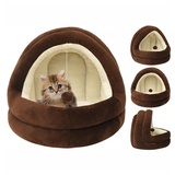 vidaXL Katzenbett 50x50x45 cm Braun und Creme