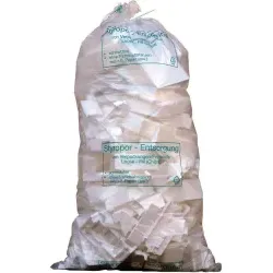 Müllsäcke 2500 Liter, transparent 19130 , 1 Paket = 100 Säcke, Bedruckung Styropor-Abfälle