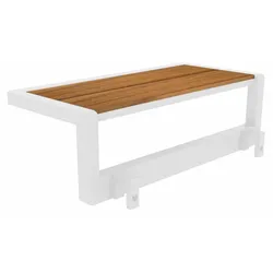 Anbautisch Rao Teak - weiß matt