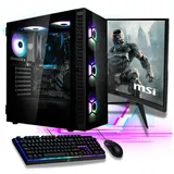 Meinpc AMD Ryzen 7 Set Gaming-PC-Komplettsystem (27", AMD Ryzen 7 5700G, Radeon, 32 GB RAM, 500 GB SSD, Gaming, Gamer, RGB) 32 GB | 500 GB