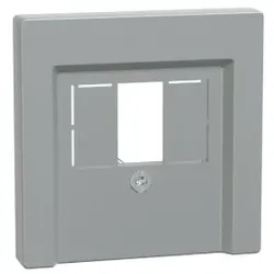 Merten 297960 Zentralplatte für TAE/Audio/USB, aluminium, System M