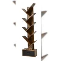 Costway Bücherregal mit Schublade, 38 x 21,5 x 149,5