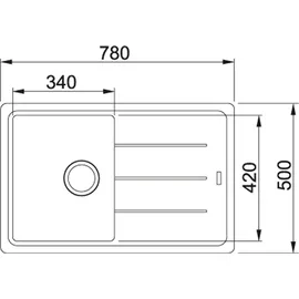 Franke Basis BFG 611-78 onyx + Excenterbetätigung