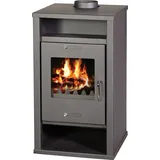 EEK A+ Kaminofen Victoria Deluxe 12 kW Kaminofen Holzofen BimSchv stufe 2 - Schwarz
