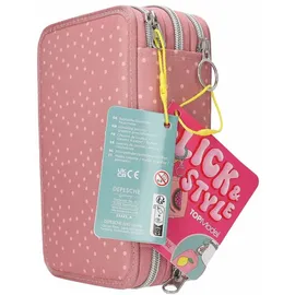 DEPESCHE TOPModel 3 Fach Federtasche Affen Applikation JUICY