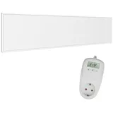 Viesta VIESTA® Infrarot Wandheizung mit Thermostat [INKL. TH10 Thermostat] – Infrarotheizung Kassettendecken, – 120x30 cm... – Weiß