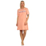 normann Nachthemd kurzen Ärmeln und "New York City Loving" - 65330 in apricot | 40-42