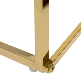 Beliani Couchtisch Emporia Weiß Gold 100 x 40 x 50 cm