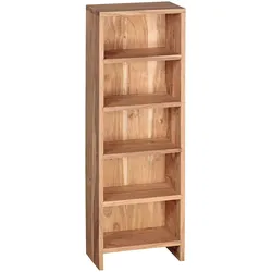 `Cd`-Regal `Cd`: Massivholz, 90 cm Höhe, für 100 CDs, Akazie, pflegeleicht. Beige, 30x17x90 cm | Kadima Design