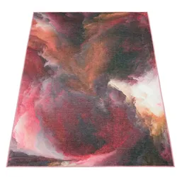 Teppich PACO HOME "Marseille 934", bunt (mehrfarbig), B:140cm H:4mm L:200cm, Polyester, Teppiche, Kurzflor, modernes abstraktes Design