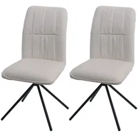 Mendler 2er-Set Esszimmerstuhl HWC-N99, Küchenstuhl, drehbar Auto-Return, Stoff/Textil Chenille