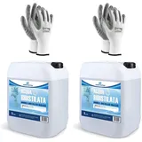 CHEMICA SOLUTIONS Bidestilliertes Wasser für den industriellen und klinischen Gebrauch, 2 x 5 Liter, zweimal destilliert, deineralisiert, Made in Italy + 2 Paar Handschuhe gratis
