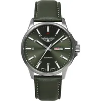 Bauhaus Aviation Herren-Fliegeruhr Automatik DayDate Grün