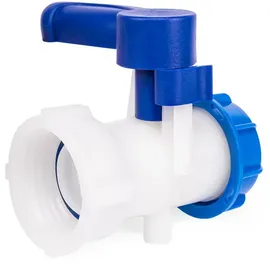 Bradas IBC Klappenventil S60x6 Innengewinde & Außengewinde IBCS60F-BTVS60M