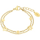 s.Oliver Armband Edelstahl Mädchen Kinder Armschmuck, 14+2 cm, Gold, Stern, Kommt in Schmuck Geschenk Box, 2036452