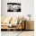 Queence Wandsticker QUEENCE "Black & White", weiß, B:90cm H:60cm T:0,1cm, Folie, Wandtattoos, Selbstklebend, kinderleichte Anbringung; Blumen, Blüten