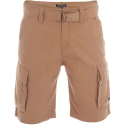 riverso Herren Cargo Shorts RIVJoel Regular Fit Regular Fit Beige Normaler Bund Reißverschluss W 33