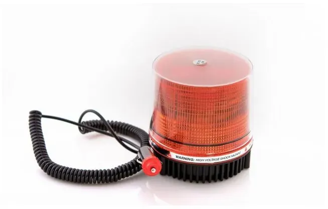 26 LEDs, 8 Watt Signalleuchte, Not- / Rundumkennleuchte mit Kuppel, 12 V, mit Magnet- oder Schraubbefestigung, 9 Strahlen