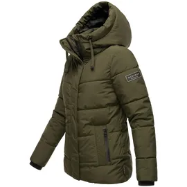 Navahoo Damen, Winterjacke mit Kapuze und abnehmbaren Kunstfell-Kragen Sag ja XIV Dark Olive Gr. XL - XL