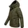 Navahoo Damen, Winterjacke mit Kapuze und abnehmbaren Kunstfell-Kragen Sag ja XIV Dark Olive Gr. XL - XL