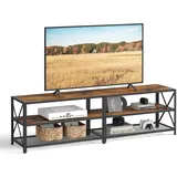 VASAGLE TV Lowboard 178 cm vintagebraun-schwarz Stahl