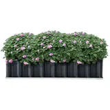 [en.casa] Pflanzbeet Zevenaar 118 x 90 x 30 cm Anthrazitgrau