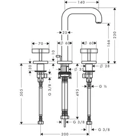 Axor Citterio 170 Zweihandmischer 39133000