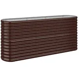 vidaXL Hochbeet Pulverbeschichteter Stahl 152 x 40 x 68 cm Braun