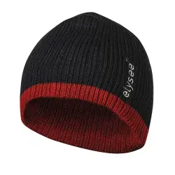elysee® Polyester-Mützen, schwarz/rot 1 Stück, Farbe: schwarz/rot