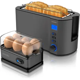 Arendo Langschlitz-Toaster Grau