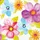 Mank Serviette aus Tissue - Design Luana, 33 x 33 cm, 100 Stück - Aqaurell Floral Blumen Blüten
