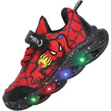 Jasmeko Kinderschuhe Kleinkinder Jungen Schuhe, Kinder Sneaker Sportschuhe Jungen Modische Turnschuhe Xmas (A-Red,30) - 30 EU