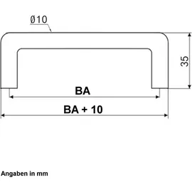 SO-Tech Möbelgriff BG03 BA 320 mm Chrom poliert