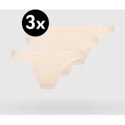 Damen Slip 3x Felisha Nude beige S