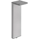 Walteco Möbelfuß Laila  (L x B x H: 4 x 0,1 x 15 cm, Traglast: 100 kg, Aluminium, Silber)