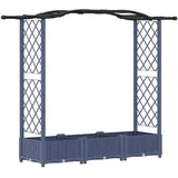 vidaXL Hochbeet mit Rankgitter und Dach 169 x 40 x 125 cm Grau